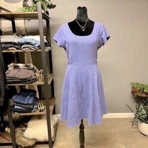 Maeve by Anthropologie Regina fit flare mini dress womens medium blue stretch
